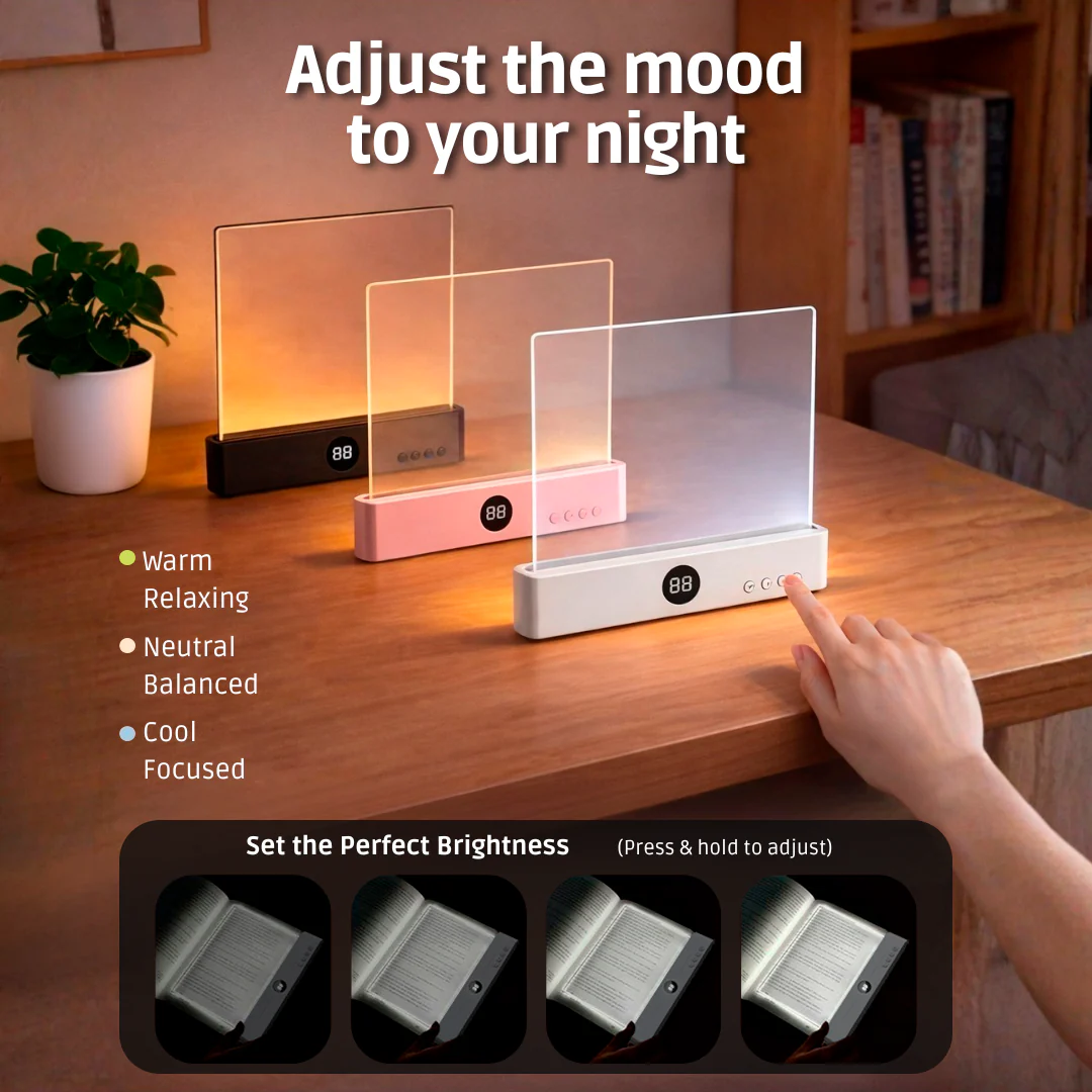 GlowVia lamp - LED flat panel book light